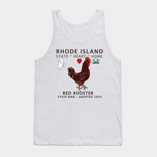 Rhode Island - Red Rooster - State, Heart, Home - state symbols Tank Top